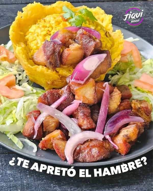 Mofongo con carne ahumada